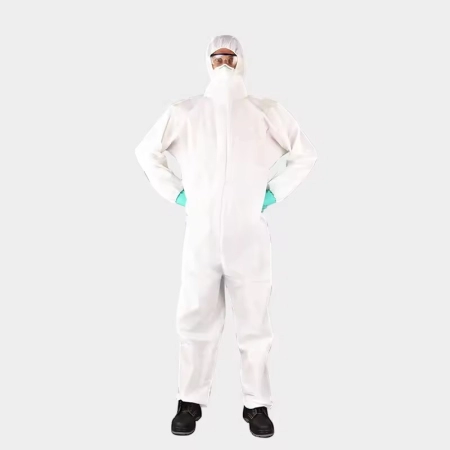 Breathabe disposable coveralls with hood one people