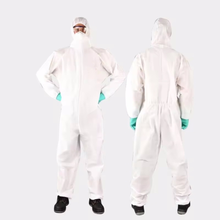 Breathabe disposable coveralls with hood two pepole