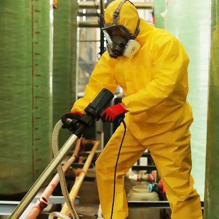 Disposable Chemical protective suit application one