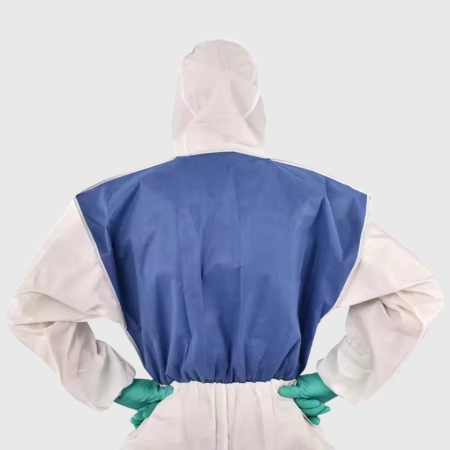 Economic disposable protective coverall back show
