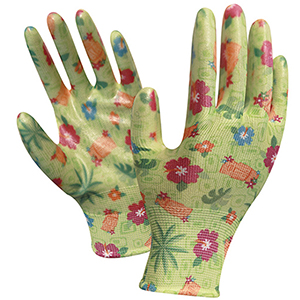 Gloves for Gardeners, transparent nitrile coated gloves