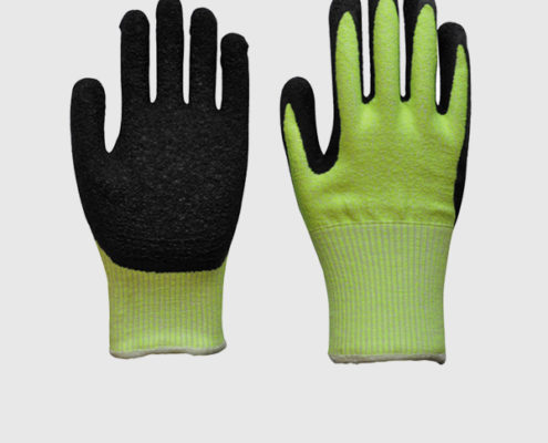 Crinkle Latex Glass Handling Gloves