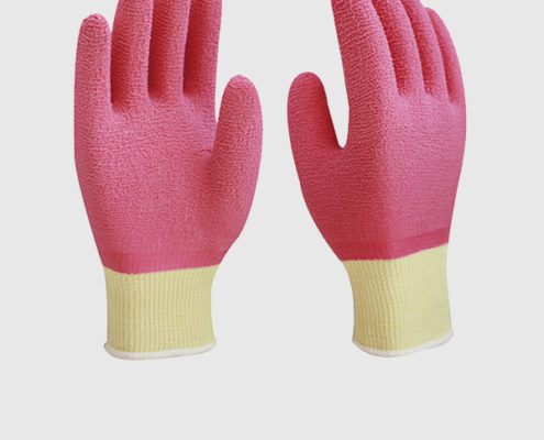 Latex Fully Crinkle Coated Garden Gloves