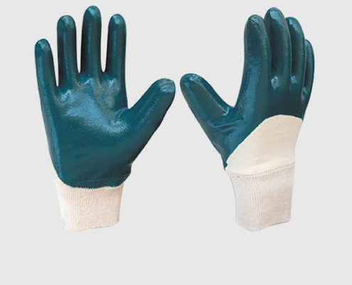 Nitrile Coated Knitwrist Cotton Gloves