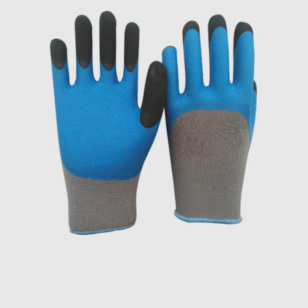 13 Gauge Latex Coated Work Gloves With Finger Reiforced