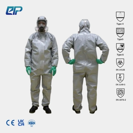 disposable chemical protective coveralls show-1